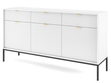 Kommode mit Türen und Schubladen Amber Weiß, Schwarz Frame