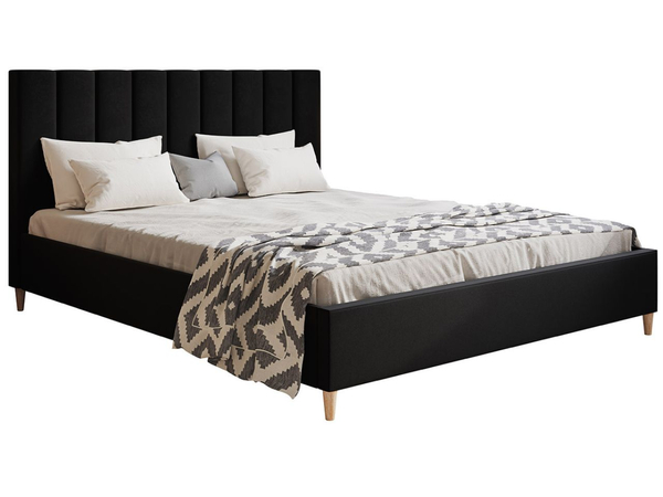 Polsterbett mit Lattenrost 160x200 Snazi Schwarz