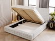 Polsterbett mit Bettkasten und Lattenrost 180x200 Barbados Creme