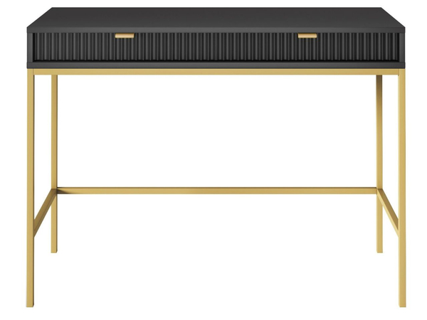 Schminktisch mit Schubladen Amber Schwarz, Gold Frame