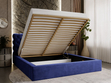 Polsterbett mit Bettkasten und Lattenrost 200x200 Apollo  Blau