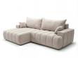Ecksofa L-Form Links mit Schlaffunktion und Bettkasten Caleo Beige