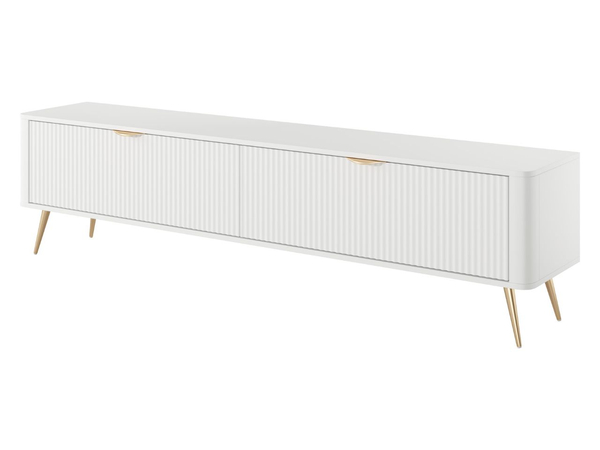 TV-Lowboard mit Türen 200 cm Latina Weiß