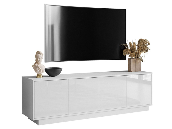 TV-Lowboard mit Türen Vivance Weiß Hochglanz