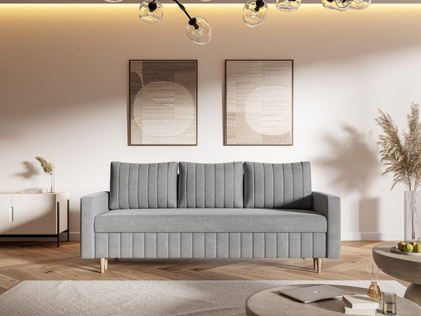 Schlafsofa mit Bettfunktion und Bettkasten Castelo Grau