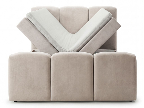 Boxspringbett mit Bettkasten 180x200 Campi Beige