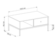 Couchtisch mit Stauraum und Golden Metallbeine Amor Beige