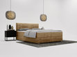 Boxspringbett mit Bettkasten 140x200 Forte Beige