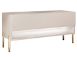 TV-Schrank 90 cm mit LED-Beleuchtung und goldenen Metallbeinen Aurelie Kaschmir matt