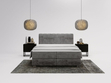 Boxspringbett mit Bettkasten 120x200 Forte Grau