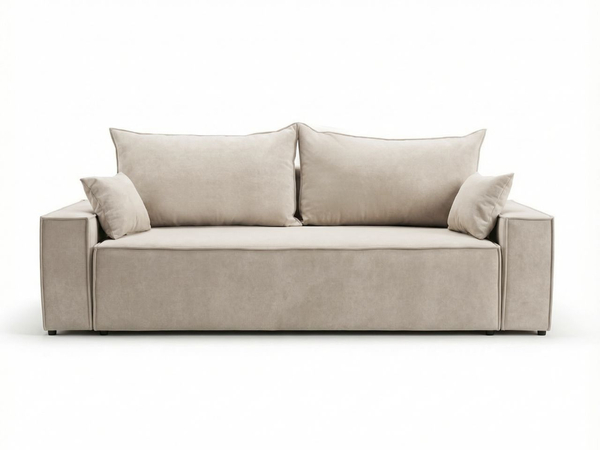 Schlafsofa mit Bettfunktion und Bettkasten Sivra Beige