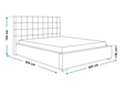 Polsterbett mit Bettkasten und Lattenrost 180x200 Terra Dunkelgrau
