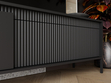 TV-Lowboard mit Türen 187 cm Sorano Schwarz