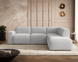 Ecksofa L-Form Rechts Eluno Bouclé-Stoff Grau