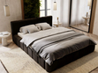 Polsterbett mit Bettkasten und Lattenrost 180x200 Split Schwarz