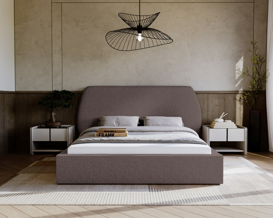 Polsterbett mit Lattenrost 140x200 Blossom - Braun