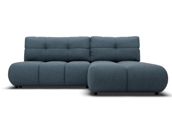 Ecksofa mit Schlaffunktion und Bettkasten Rechts Milet Dunkelblau