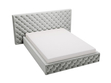 Polsterbett mit Bettkasten und Lattenrost 140x200 Madera Grau