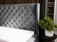 Polsterbett mit Bettkasten und Lattenrost 160x200 Kingston Grau