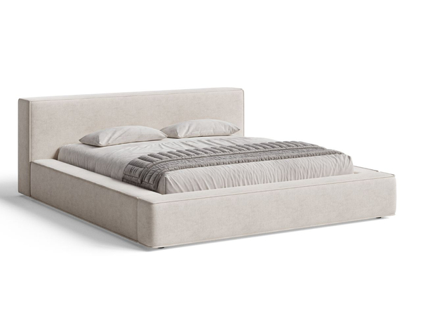 Polsterbett mit Bettkasten und Lattenrost 140x200 Mali Beige