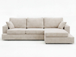 Ecksofa L-Form fürs Wohnzimmer Nesto Rechts Beige