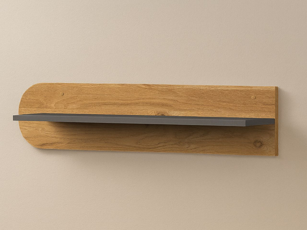Wandregal 70 cm für ein Jugendzimmer Casa Nash Eiche, Grau
