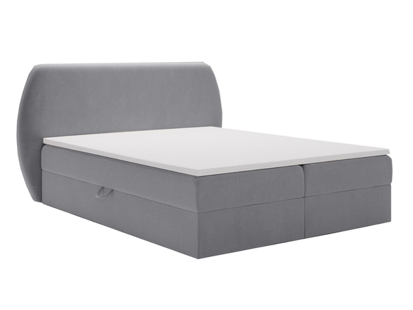 Boxspringbett mit Bettkasten 140x200 Bogota Dunkelgrau