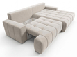 Ecksofa L-Form mit Schlaffunktion und Bettkasten Tulio Rechts Beige