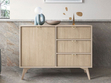 Kommode mit Türe und Schubladen Modena Beige