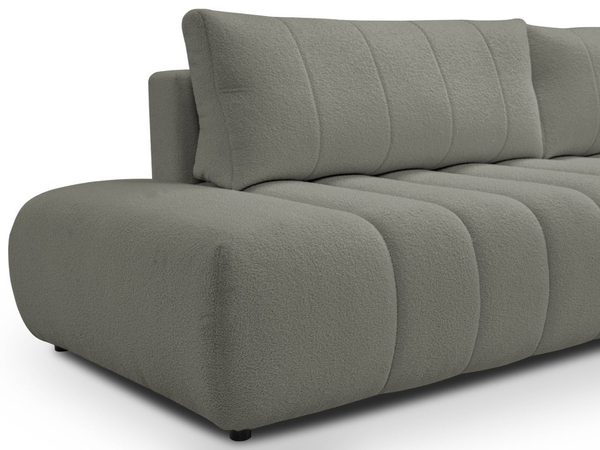 Ecksofa mit Schlaffunktion und Bettkasten Rechts Adoro Grau