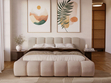Polsterbett mit Bettkasten und Lattenrost 120x200 Doria Beige