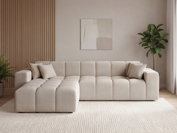 Ecksofa L-Form Links Moderne Ecksofa Loopo Beige