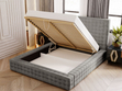 Polsterbett mit Bettkasten und Lattenrost 140x200 Barbados Grau