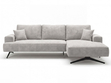Ecksofa L-Form auf Metallbeinen Leto Rechts Grau