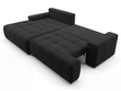 Ecksofa L-Form mit Schlaffunktion und Bettkasten Tulio Links Schwarz