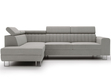 Ecksofa mit Schlaffunktion und Bettkasten Berona links Grau