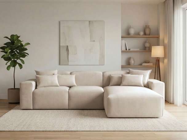 Ecksofa L-Form Rechts Moderne Ecksofa Leni Beige