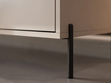 TV-Lowboard Glamour mit Türen schwarze Beine Vivance Kaschmir Hochglanz