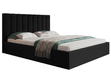 Polsterbett mit Bettkasten und Lattenrost 160x200 Sesto Schwarz