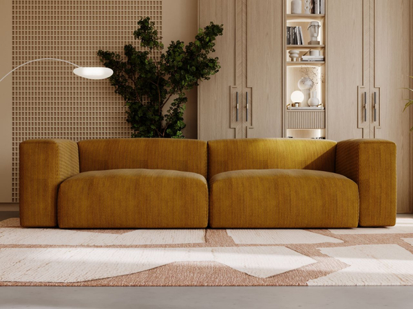 Sofa Moderne Cord Sofa für Wohnzimmer Landi Honigfarben