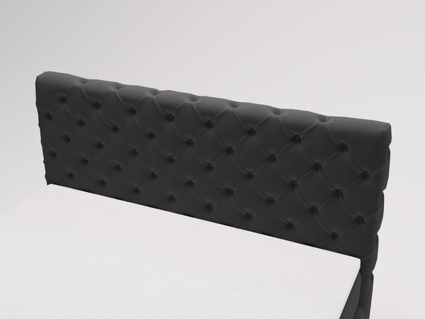 Boxspringbett mit Bettkasten 120x200 Canolo Schwarz