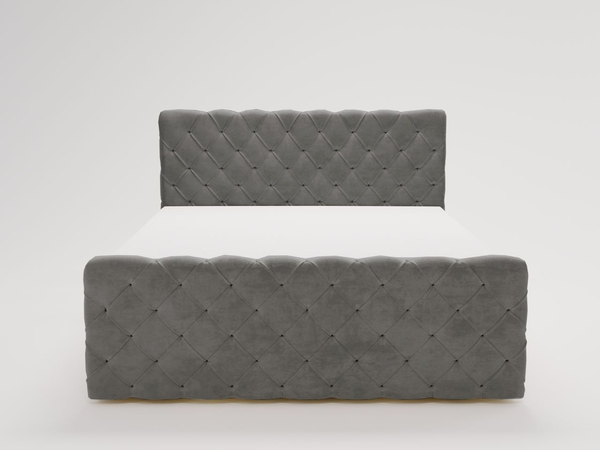 Boxspringbett mit Bettkasten 120x200 Lunaris Dunkelgrau