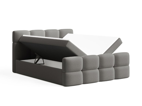 Boxspringbett mit Bettkasten 160x200 Rivon Grau