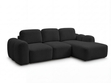 Ecksofa L-Form mit Schlaffunktion und Bettkasten Avelin Rechts Schwarz