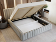 Polsterbett mit Bettkasten und Lattenrost 140x200 Bliss Grau
