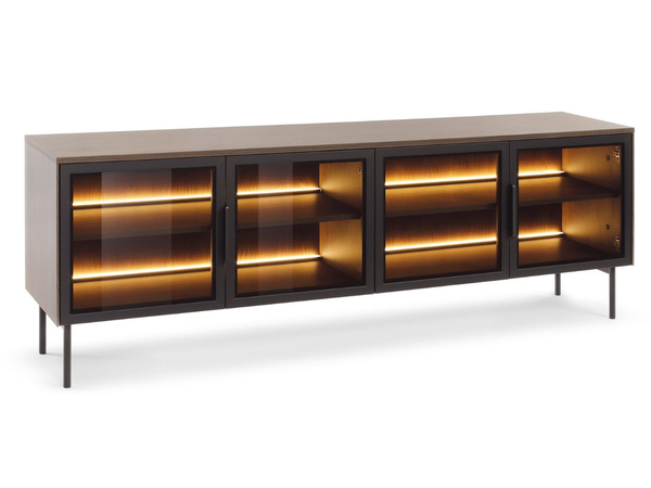 TV-Lowboard mit vier Türen Lumina Eiche Dunin