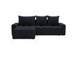 Ecksofa L-Form mit Schlaffunktion und Bettkasten Bresso Schwarz