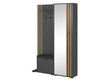 Garderobe mit Spiegel und Kleiderhaken Macron Graphit Artisan Eiche