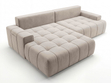 Ecksofa L-Form mit Schlaffunktion und Bettkasten Tulio Links Beige