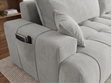 Ecksofa L-Form mit Schlaffunktion und Bettkasten Tulio Rechts Grau